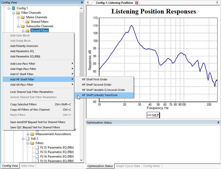 Add a High-Frequency Linkwitz Transform Shelving Filter