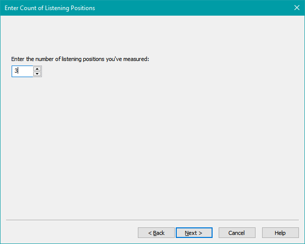 Pick the Number of Listening Positions You've Measured