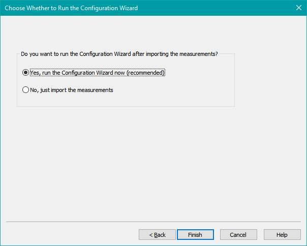 Choose Whether to Run the Configuration Wizard