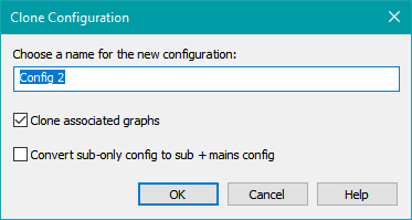 The Clone Configuration Dialog