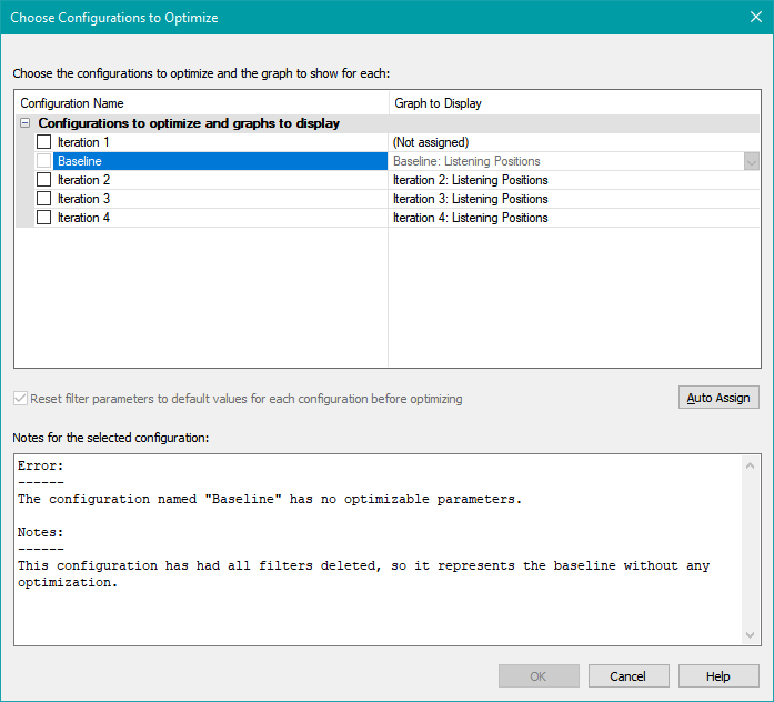 The Multiple-Configuration Optimization Dialog