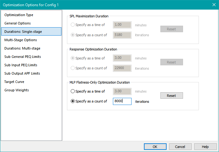 Choose the Optimization Duration