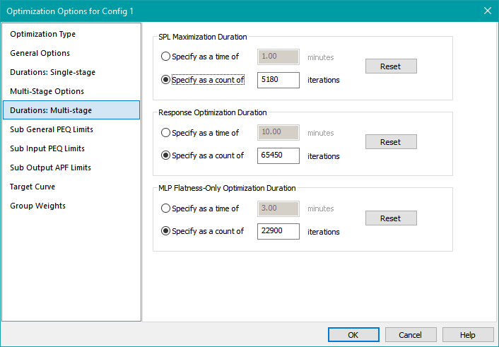 Specify the Optimization Durations