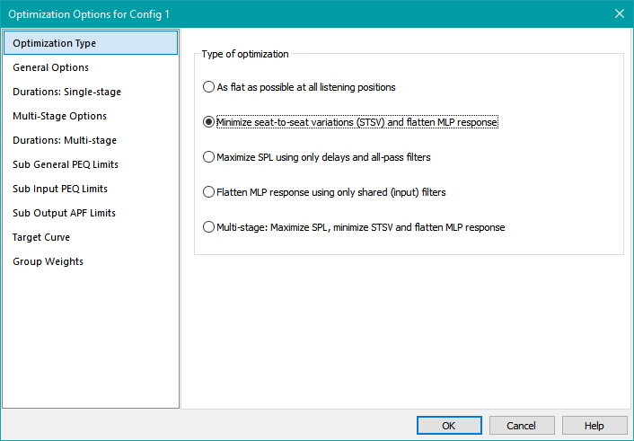 Choose the Optimization Type