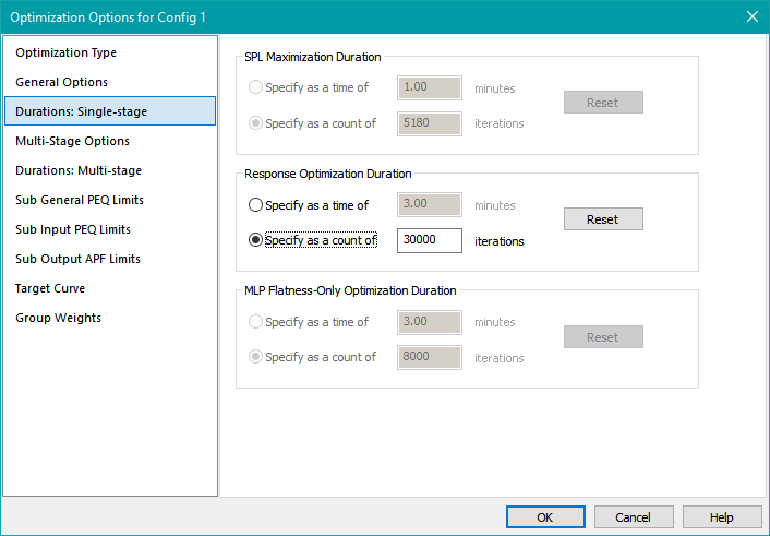 Choose the Optimization Duration