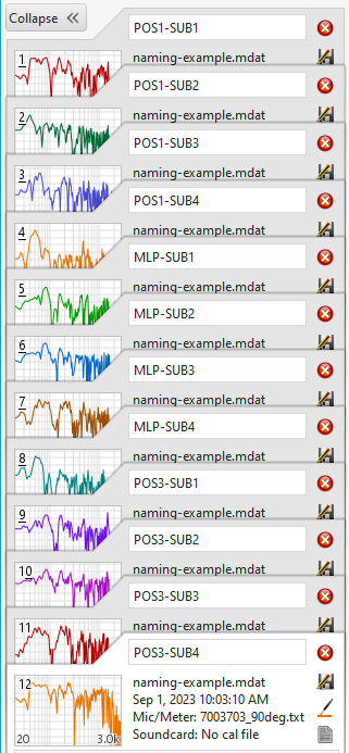 Naming Measurements Within REW