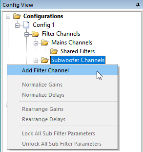 Adding a Filter Channel