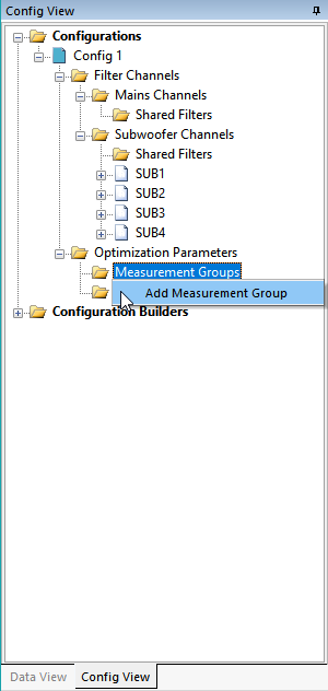 Manually Adding Measurement Groups