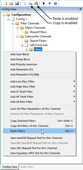 Pasting Filters